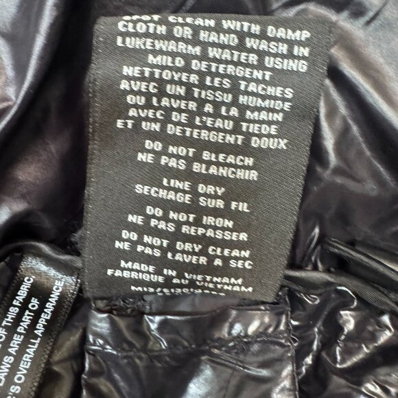 GUC S13/Shine Collection Glossy Black Sherpa-Lined Puffer Jacket (S/M) - Picture 7 of 7